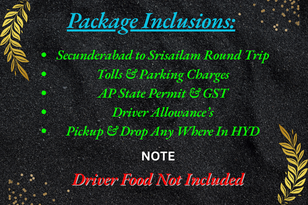 secunderabad to srisailam taxi